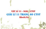 Giải Vật lí 11 trang 60 Chân trời Sáng tạo